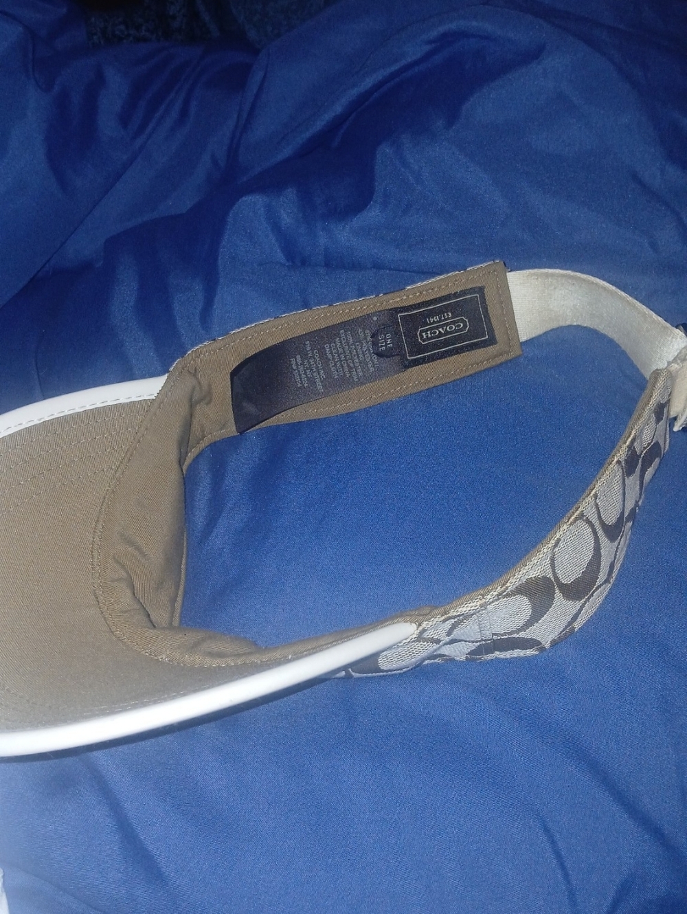 Coach Beige Signature Canvas Visor - Picture 4 of 4
